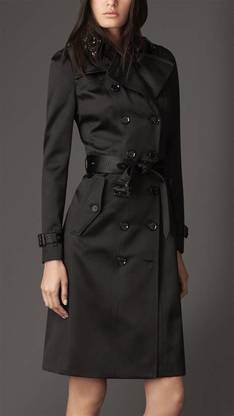 burberry satin trench coat|burberry brit trench coat women's.